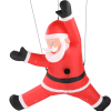 4.9 FT Lighted Christmas Inflatable Decoration, Inflatable Hanging Santa Claus With Gift Bag