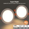 6 Inch LED Recessed Ceiling Lights, 12-Pack Ultra-Thin with Junction Box, 5 Color Temperature Options 2700K-5000K