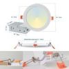 6 Inch LED Recessed Ceiling Lights, 12-Pack Ultra-Thin with Junction Box, 5 Color Temperature Options 2700K-5000K