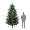 HOMCOM 9 ft Prelit Christmas Tree, Nordic Pine Artificial Christmas Tree with 300 Dual Color LED Lights and 1939 Branch Tips