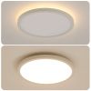 11.8 Inch Flush Mount Ceiling Light, 20W LED+Nightlight Ceiling Light Fixture