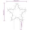 Christmas Light Decorations with Spikes 3 pcs Star 50 LEDs 11.4"