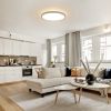11.8 Inch Flush Mount Ceiling Light, 20W LED+Nightlight Ceiling Light Fixture