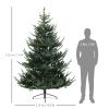HOMCOM 7.5 ft Prelit Christmas Tree, Nordic Pine Artificial Christmas Tree with 300 Dual Color LED Lights and 1218 Branch Tips