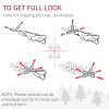 HOMCOM 8' Tall Pre-Lit Slim Noble Fir Artificial Christmas Tree with 300 Warm White LED Lights and 618 Tips, for Christmas Decoration, White