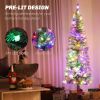 HOMCOM 6 ft Pre-Lit Pencil Christmas Tree, Artificial Christmas Tree with 170 Dual Color LED Lights and 429 Branch Tips