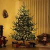HOMCOM 7.5 ft Prelit Christmas Tree, Nordic Pine Artificial Christmas Tree with 300 Dual Color LED Lights and 1218 Branch Tips