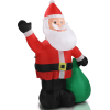6 FT Lighted Christmas Inflatable Decoration, Inflatable Santa Claus With Large Gift Bag