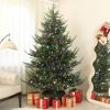 HOMCOM 7.5 ft Prelit Christmas Tree, Nordic Pine Artificial Christmas Tree with 300 Dual Color LED Lights and 1218 Branch Tips
