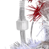 6FT Hinged Fir Artificial Fir Bent Top Christmas Tree, Xmas Tree Bendable Santa Hat Style Christmas Tree Holiday Decoration,1250 Branch Tips