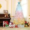 6ft Artificial Christmas Tree with 300 LED Lights and 600 Bendable Branches,Christmas Tree Holiday Decoration