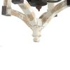 4 - Light Wood Chandelier, Hanging Light Fixture with Adjustable Chain