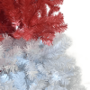 6FT Hinged Fir Artificial Fir Bent Top Christmas Tree, Xmas Tree Bendable Santa Hat Style Christmas Tree Holiday Decoration,1250 Branch Tips