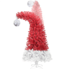 6FT Hinged Fir Artificial Fir Bent Top Christmas Tree, Xmas Tree Bendable Santa Hat Style Christmas Tree Holiday Decoration,1250 Branch Tips