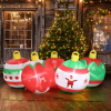 6.9 FT Lighted Christmas Inflatable Decoration, Inflatable Five Christmas Balls