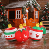 6.9 FT Lighted Christmas Inflatable Decoration, Inflatable Five Christmas Balls