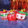 6.9 FT Lighted Christmas Inflatable Decoration, Inflatable Five Christmas Balls