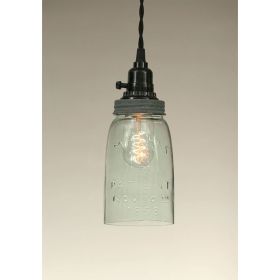 Quart Open Bottom Mason Jar Pendant Lamp