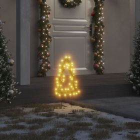 Christmas Light Decorations with Spikes 3 pcs Tree 50 LEDs 11.8" (Color: Green)