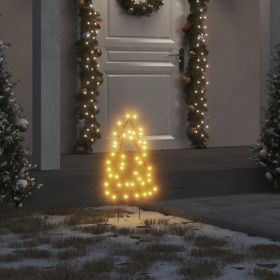 Christmas Light Decorations with Spikes 3 pcs Tree 50 LEDs 11.8" (Color: Black)