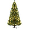 Prelit Christmas Tree Douglas Fir Artificial Christmas Tree with Realistic Branches, Warm White LED Lights