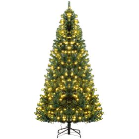 Prelit Christmas Tree Douglas Fir Artificial Christmas Tree with Realistic Branches, Warm White LED Lights (Material: Plastic, Color: Green)