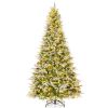 6/7.5/9 FT Pre-Lit Artificial Christmas Tree with 765/1135/1871 Tips and 280/470/690 Warm-White LED Lights