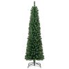 Pencil Christmas Tree with Memory Wire Branch Tips and Warm  LED Lights