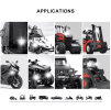 27W-led spotlight round working light focus flood laser high-beam tractor DeChi DT-2 (2pin) harvester universal Hummer, engineering vehicle Wrangler