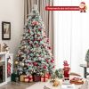 Flocked Christmas Tree with 250 Warm White LED Lights and 752 Mixed Branch Tips