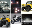 27W-led spotlight round working light focus flood laser high-beam tractor DeChi DT-2 (2pin) harvester universal Hummer, engineering vehicle Wrangler