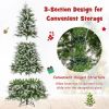 6/7.5/9 FT Pre-Lit Artificial Christmas Tree with 765/1135/1871 Tips and 280/470/690 Warm-White LED Lights