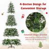 6/7.5/9 FT Pre-Lit Artificial Christmas Tree with 765/1135/1871 Tips and 280/470/690 Warm-White LED Lights