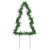 Christmas Light Decorations with Spikes 3 pcs Tree 50 LEDs 11.8"