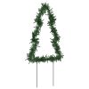 Christmas Light Decorations with Spikes 3 pcs Tree 50 LEDs 11.8"