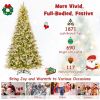 6/7.5/9 FT Pre-Lit Artificial Christmas Tree with 765/1135/1871 Tips and 280/470/690 Warm-White LED Lights