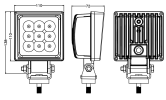 45W-led engineering vehicle spotlight light.  Excavator off-road vehicle, Wrangler focus flood laser light, high beam