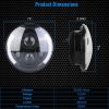 7In 40W Round LED Headlight 3800LM Halo Car Headlamp with DRL Turn Light High Low Beam Fit for Honda Yamaha Motorcycle Jeep Wrangler TJ JK CJ