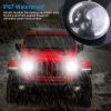 7In 40W Round LED Headlight 3800LM Halo Car Headlamp with DRL Turn Light High Low Beam Fit for Honda Yamaha Motorcycle Jeep Wrangler TJ JK CJ