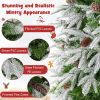6/7.5/9 FT Pre-Lit Artificial Christmas Tree with 765/1135/1871 Tips and 280/470/690 Warm-White LED Lights