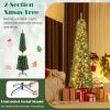 Pencil Christmas Tree with Memory Wire Branch Tips and Warm  LED Lights