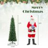 Pencil Christmas Tree with Memory Wire Branch Tips and Warm  LED Lights