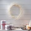 24" LED Lighted Paper Wreath with Timer for Valentine's Day D√©cor, Warm Lights, Battery Operated