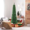 Pencil Christmas Tree with Memory Wire Branch Tips and Warm  LED Lights