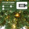 Pencil Christmas Tree with Memory Wire Branch Tips and Warm  LED Lights