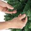 Pencil Christmas Tree with Memory Wire Branch Tips and Warm  LED Lights