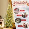 6/7.5/9 FT Artificial Christmas Tree with Warm-White LED Lights