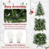 6/7.5/9 FT Artificial Christmas Tree with Warm-White LED Lights
