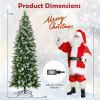 6/7.5/9 FT Artificial Christmas Tree with Warm-White LED Lights