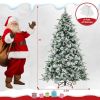 Flocked Christmas Tree with 250 Warm White LED Lights and 752 Mixed Branch Tips